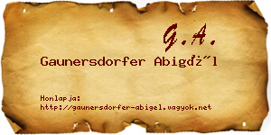 Gaunersdorfer Abigél névjegykártya